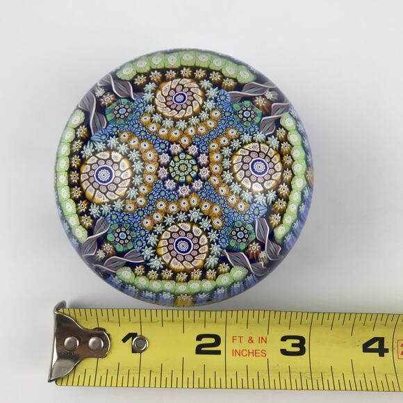 Perthshire PP106 1988 Large Complex Cane Closepack Millefiori Twist Paperweight - Picture 8 of 15